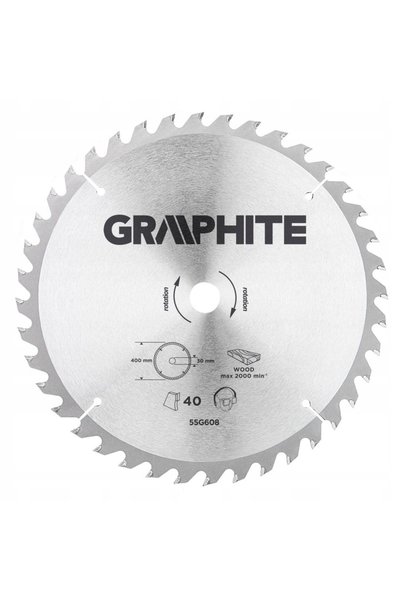 graphite Lamă de ferăstrău, Vidia, 400 x 30mm, 40T, 55H608