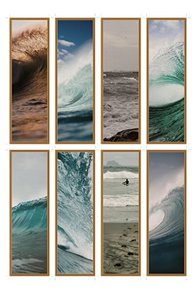OEM Semne de Carte Set 8 Bucati cu Tema Valul Tsunami, Carton Premium, Design...