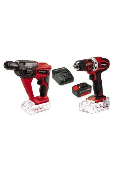 NO BRAND EINHELL SET DE SCULE ELECTRICE 18V PXC 4,0AH BURGHIU CU PERCUȚIE, ȘU...