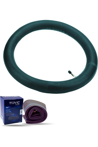 FUKUKAWA TOVIC PLUS 16x2.50 E-Bike Inner Tube with Bent Valve – Heavy Duty Bu...