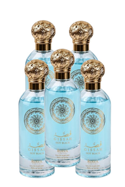 RIAVA PERFUMES 5 قطع من عطر جيسة الأسود الساخن 100 مل