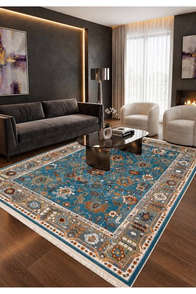 dekorug Bambu Premium Etnik Desenli Salon Halısı, Koridor Halısı, Yatak Odası...