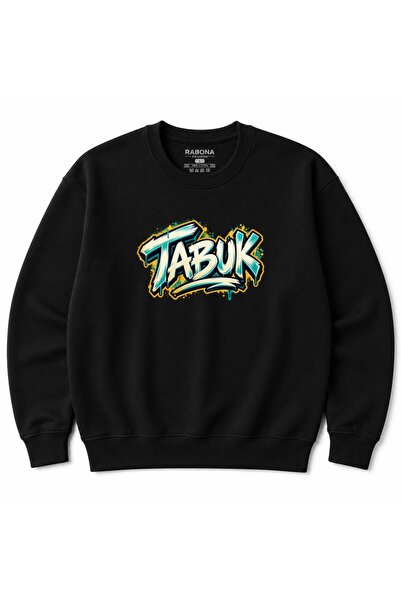 Rabona Fashion Tabuk Saudi Arabia Turquoise & Gold Urban Graffiti Graphic Swe...