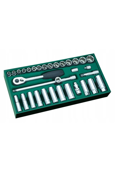 SATA Set de chei tubulare tip cartuș, 33 piese, 3/8 09902
