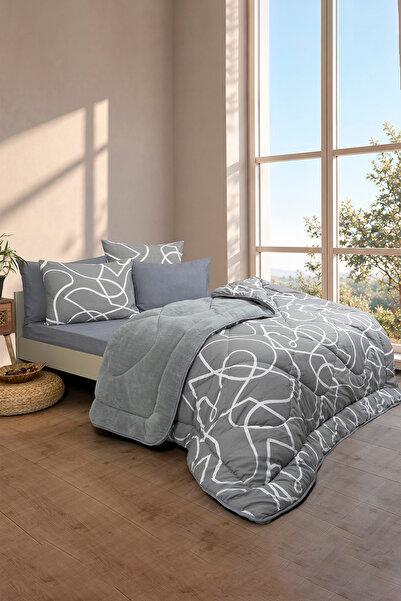 argehome Double-Sided Plush Welsoft Pufidik Polar Sleeping Set (Quilt + King ...
