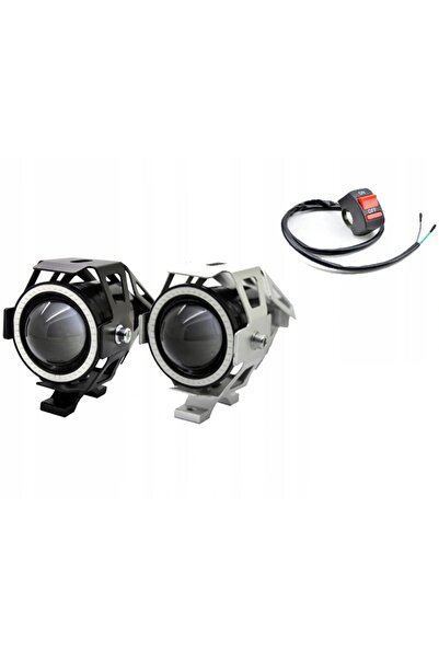 NO BRAND Lampă LED HALOGENY CREE U7 tip inel pentru motocicletă, 2 bucăți