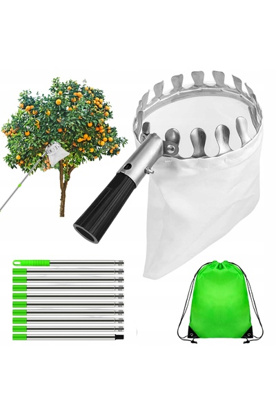 NO BRAND Culegător telescopic de fructe cu husă de protecție pentru mere sau ...