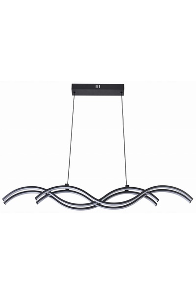 Reality Lustră suspendată LED, design valuri, negru, 100cm Aruba 341801-30