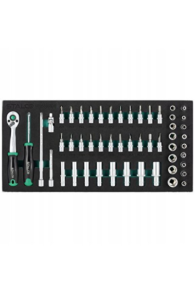 STACO Set de chei tubulare de 1/4” 53 piese. 90t, cartuș EVA STALCO S026388808