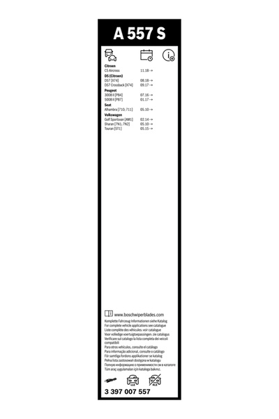 Bosch Lamă ștergător 3 397 007 557