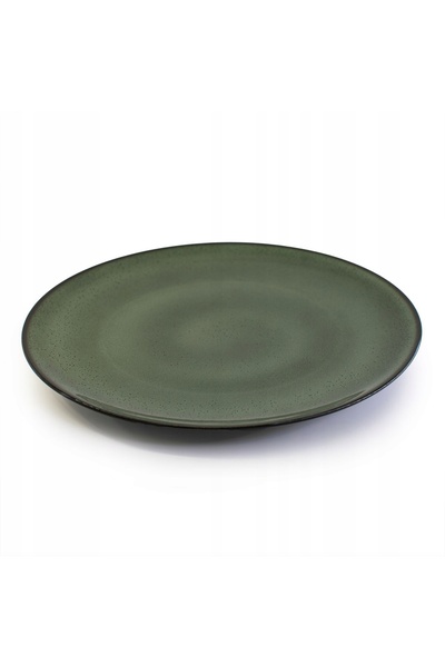 DUKAAN Farfurie de masă din porțelan, verde, 28 cm, elegantă, Moss DUKA