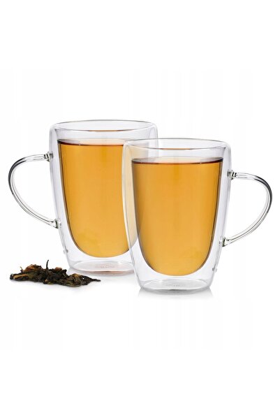 DUKAAN Pahare termice cu mâner 2 bucăți 300 ml Rezistent la căldură Lise DUKA