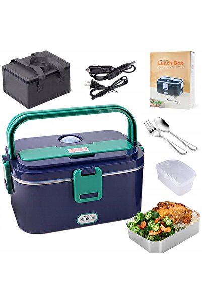 bedee Cutie de prânz electrică încălzită, cu 2 prize, alimentare 60W
