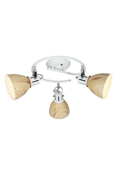 Klausen Krater KL163008 Ceiling Light, 3xE27, white+crom+, IP20,