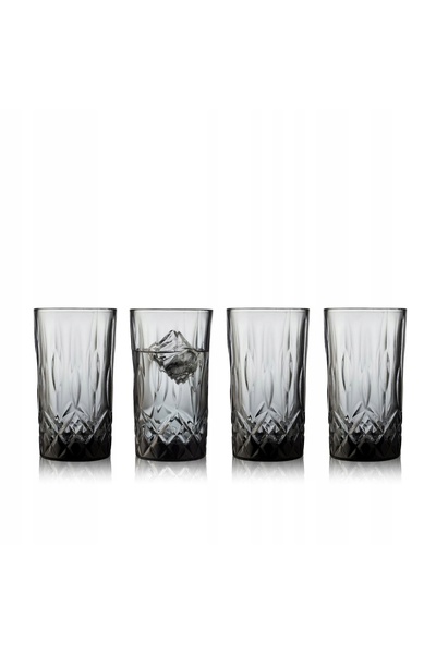 NO BRAND Lyngby Glass Pahare înalte Sorrento 38 cl 4 bucăți Gri