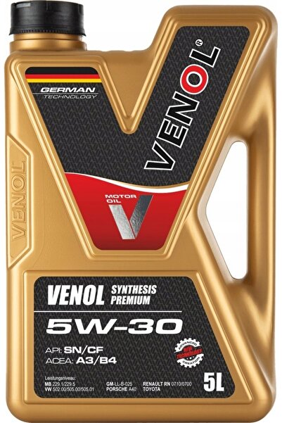 VENOL Ulei de motor 5W30 5L Sintetic Premium SN CF V BMW AUDI SKODA
