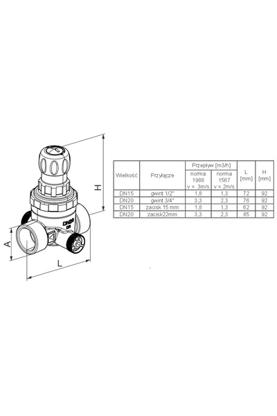 syroxs Reductor de presiune SYR 312 COMPACT 1/2 DN15