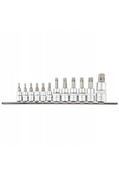 topex Set biți Torx pentru chei tubulare 1/4 3/8 1/2, 12 bucăți 39D342