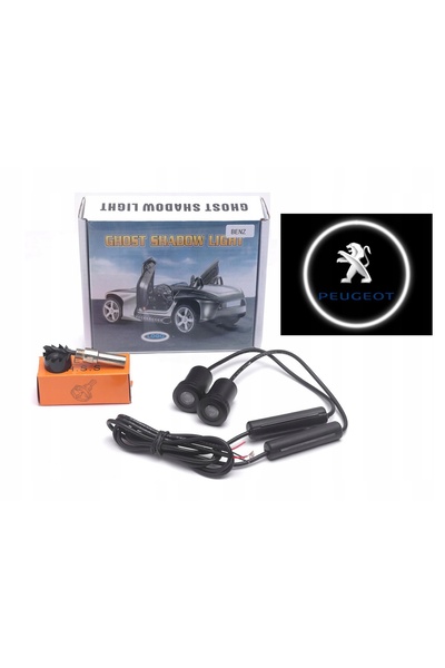 NO BRAND Proiector LED logo pentru toate modelele Peugeot 107 108 208 301 308...