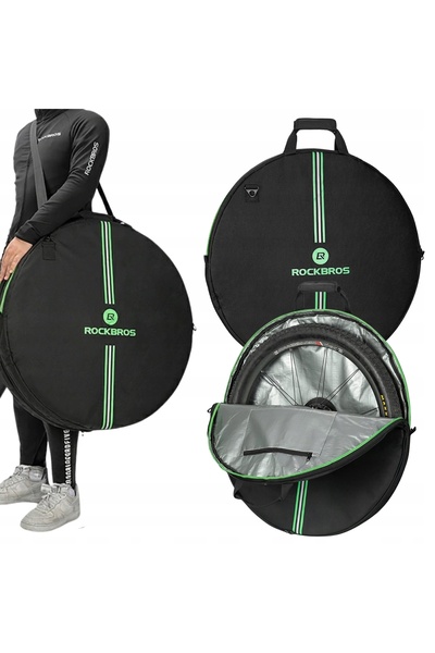 ROCKBROS Husă de transport pentru roată de bicicletă, mărime medie 74cm - negru