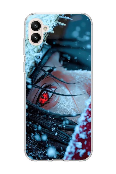 lelia Samsung Galaxy A06 Compatible Anime Red Eye Printed Transparent Phone Case