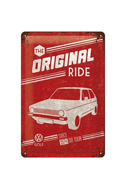 Nostalgic Art 20x30cm Placă metalică VW Golf - Călătoria Originală - Icon aut...