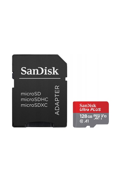 SanDisk Card de memorie Ultra Plus microSDXC 128 GB + adaptor