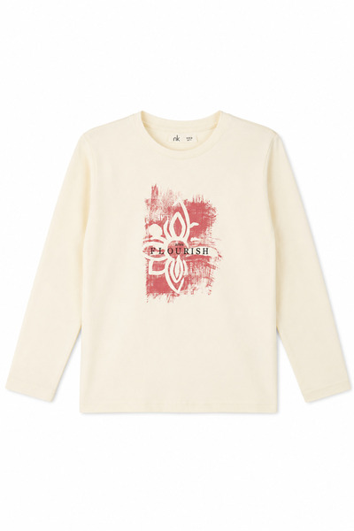 NK Girl Child Art Badi 8-14 Years Old Cream-Dry Rose