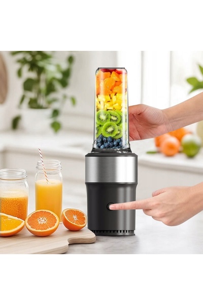 NO BRAND LAME DE BLENDER + 2 STICLĂTĂRI DE 0.65L BLENDER FĂRĂ FIR MULTIFUNCȚI...