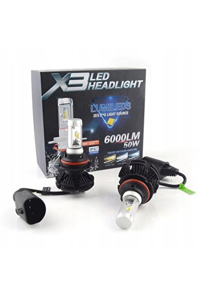 NO BRAND Becuri LED auto HB1 9004 12000lm X3 ZES 50W 12V 24V CANBUS 2 bucăți