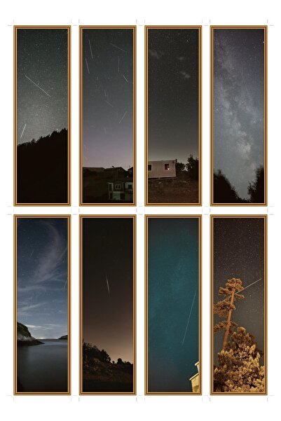 OEM Set 8 semne de carte ploaie de meteoriti, tematica astronica, carton gros...