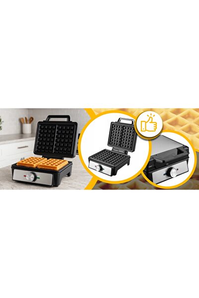 Retoo Aparat de făcut vafe pentru 2 vafe, 1600W, cu reglare termostatică pute...