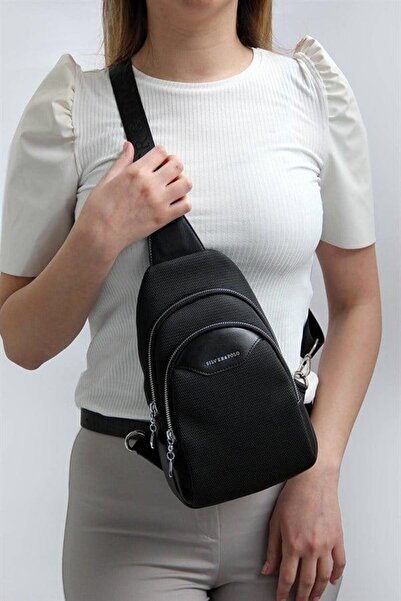 Silver Polo Schwarz - Schwarze Nv959 Damen-Gürteltasche