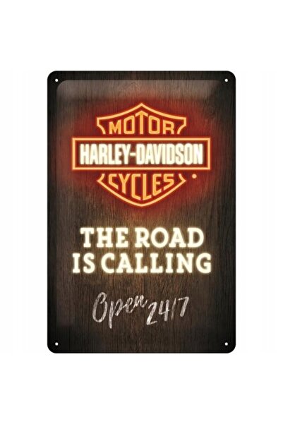Nostalgic Art Poster Metalic Cult 20x30 Harley-Davidson Neon