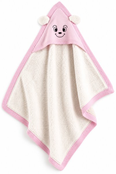 Mou&Kou Soft and Cute Embroidered 90X90 Welsoft Knitwear Baby Blanket