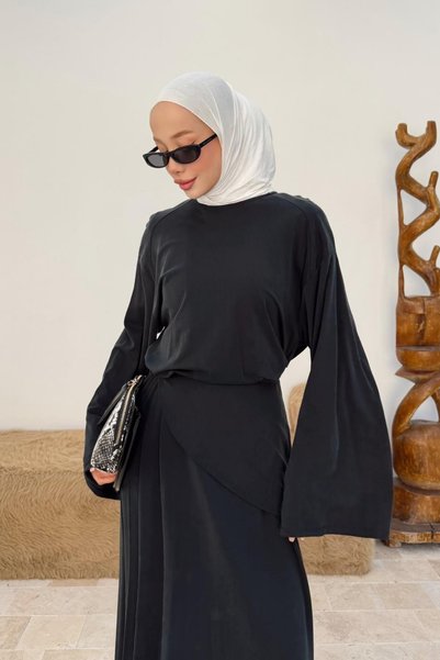 fushya design Beli Kruvaze Bağlama Detaylı Elbise