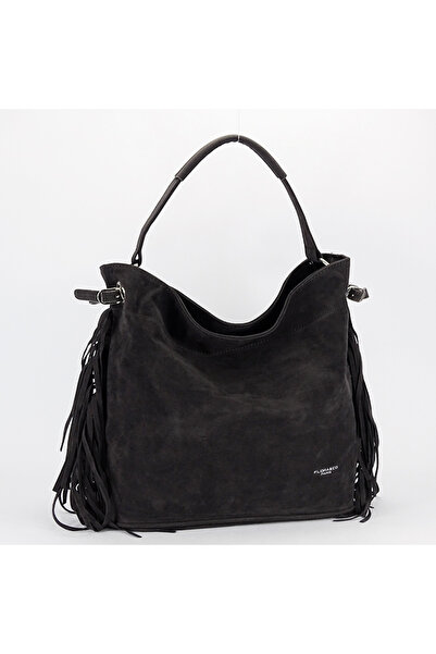 Flora&Co Paris Dark gray bag with fringes B-F7518 M4