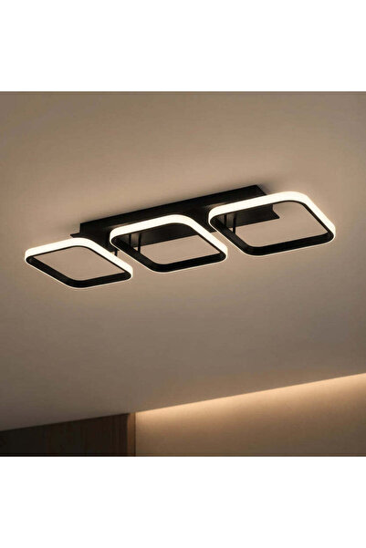 DIGITAL Merchandise Lustra LED VERTEX 34W, 3 Patrate, Liniara, lumina Rece/Ca...