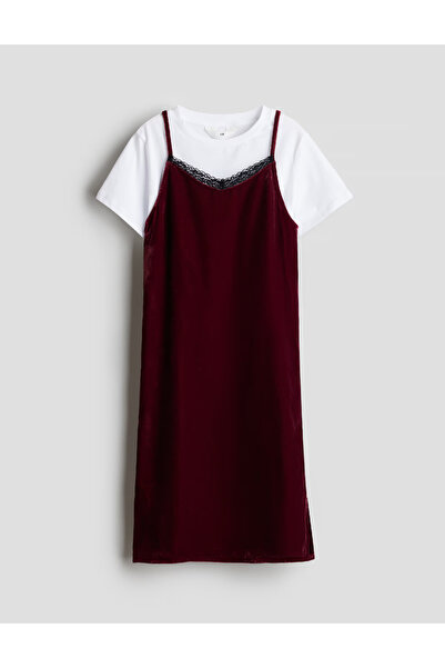 Evendi Suit, Burgundy/White