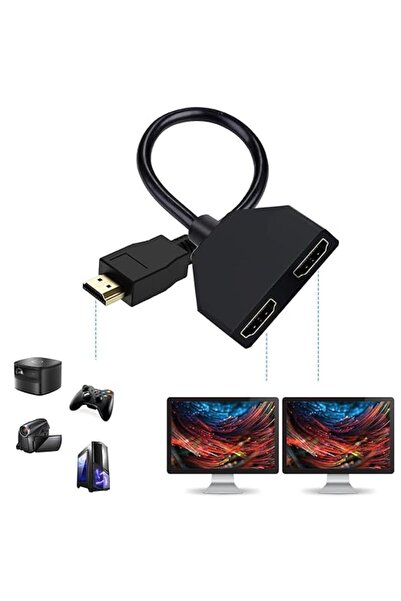 SWIUKPHE 1080P HDMI Splitter Adapter Cable, 1 to 2 Way Male Dual Female Split...