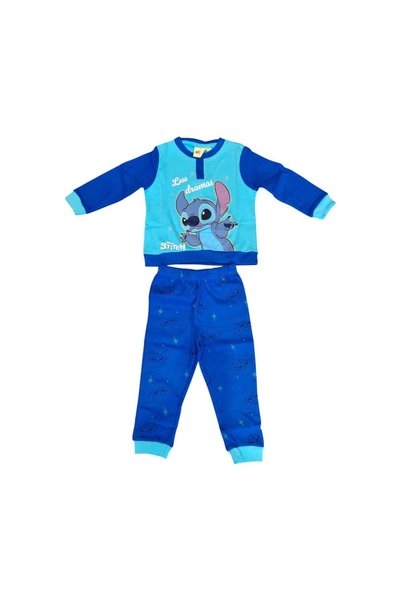 Stitch Pijamale copii, 100% bumbac, fosforescentă, albastru, Happy, Stitch, D...