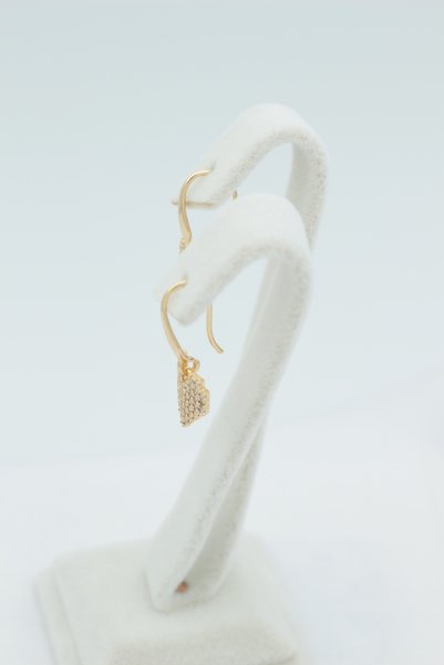 XUPING JEWELRY Style Pearl/Xuping Jewelry Heart Model Hanging Zircon Stone Earrings