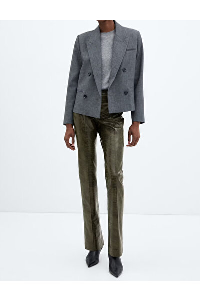 Evendi Faux Leather pants, green