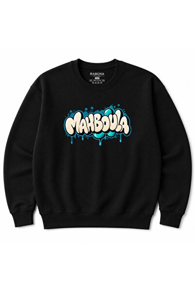 Rabona Fashion Mahboula Kuwait Turquoise Bubble Graffiti Graphic Sweatshirt
