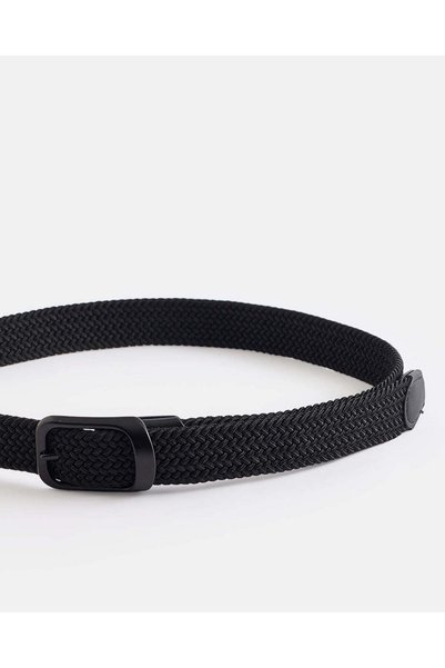 REDTAG Men Textured Woven Belt with Metal Buckle