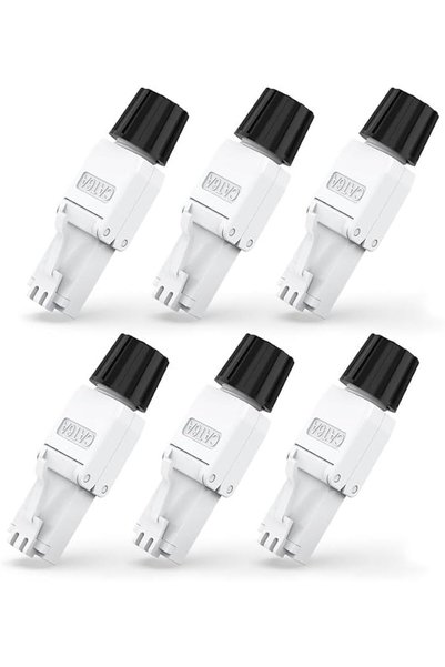 JOYZZZ موصل CAT6 RJ45، 6 قطع من موصلات كابلات إيثرنت ذاتية التوصيل، لنقل البي...