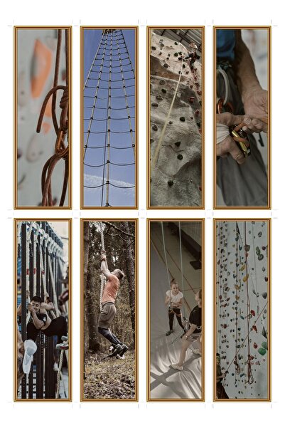 OEM Set 8 Semne de Carte cu Tematica Coarda de Escalada, Design Alpinism, Car...