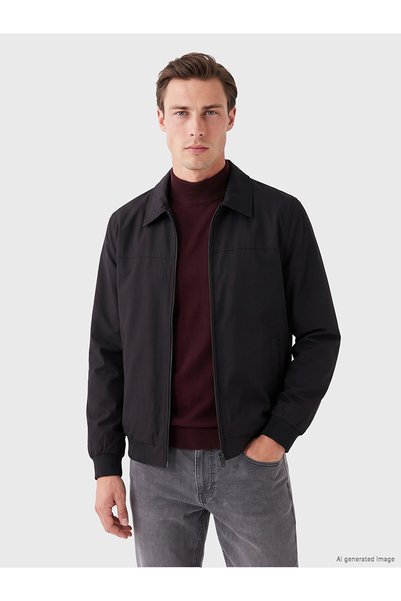 LC Waikiki Nevavm with Difference Lcwaikiki Classic Black Regular Fit Shirt C...