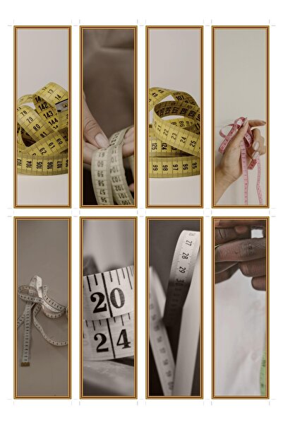 OEM Set 8 semne de carte cu tematica ruletă de masurat, design original, cart...