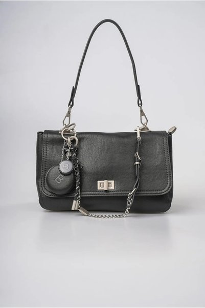 ÇÇS Women's Shoulder Bag with Mirror Charm and Chain Detail, Stylish Daily Ba...